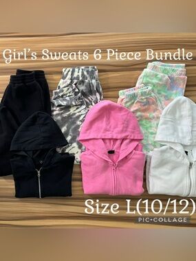 Girls Clothes 6 Piece Bundle Target Art Class Sweatsuits Outfits Size L(10/12)